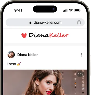 Screenshot of a mobile app displaying a solo model website.